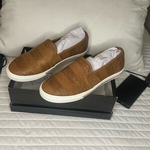Lauren Ralph Lauren | Faux Straw Brown Slip-On Sneakers size 7.5